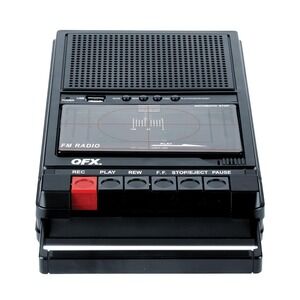 QFX RETRO-39BT Classic Shoe Box Cassette Player Recorder Bluetooth USB FM Radio